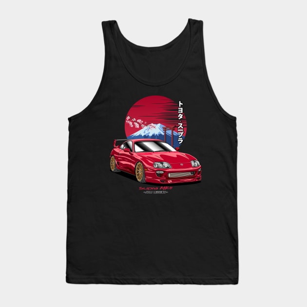 JDM Red Supra MK4 Tank Top by Guyvit